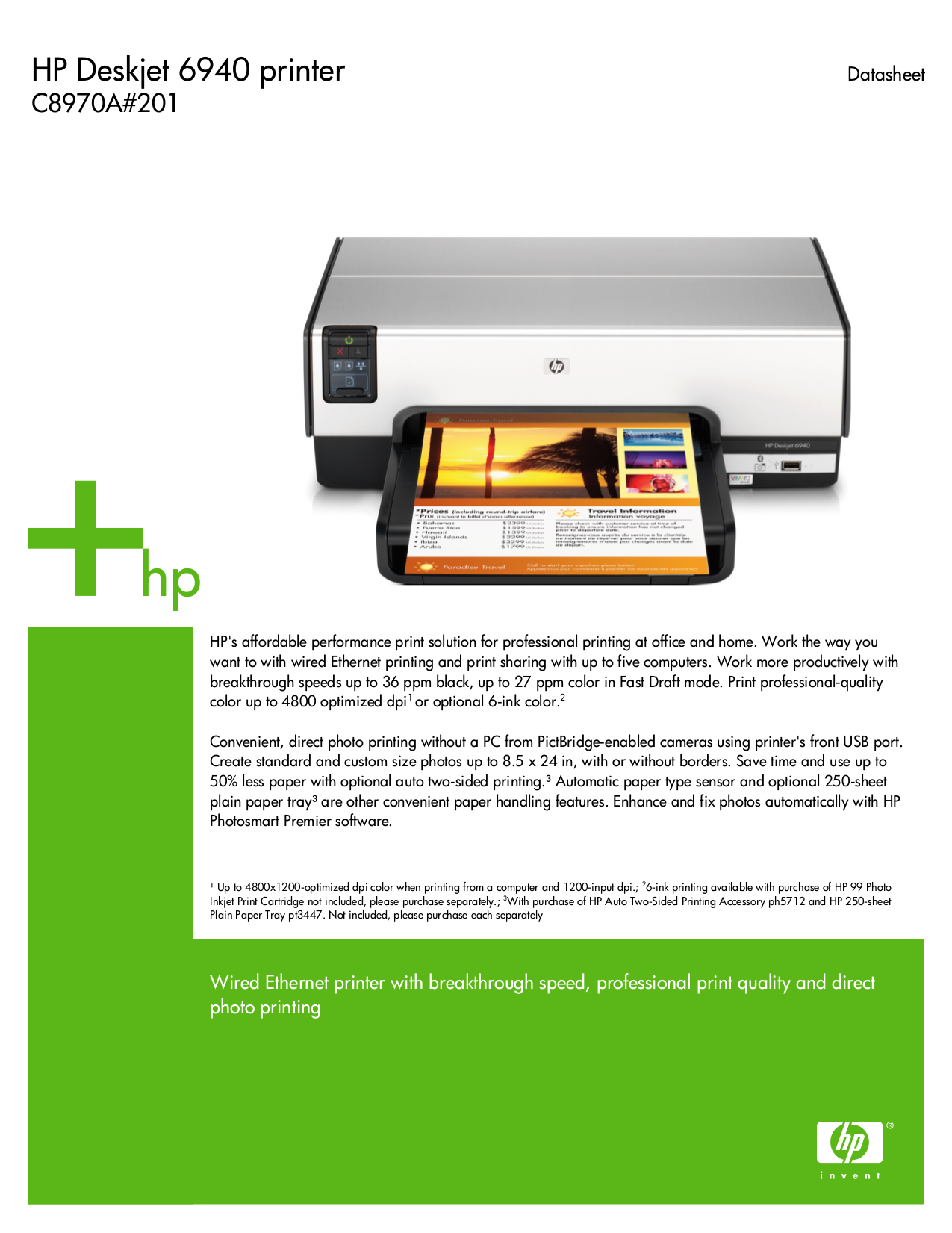 PDF manual for HP Printer Deskjet 6940