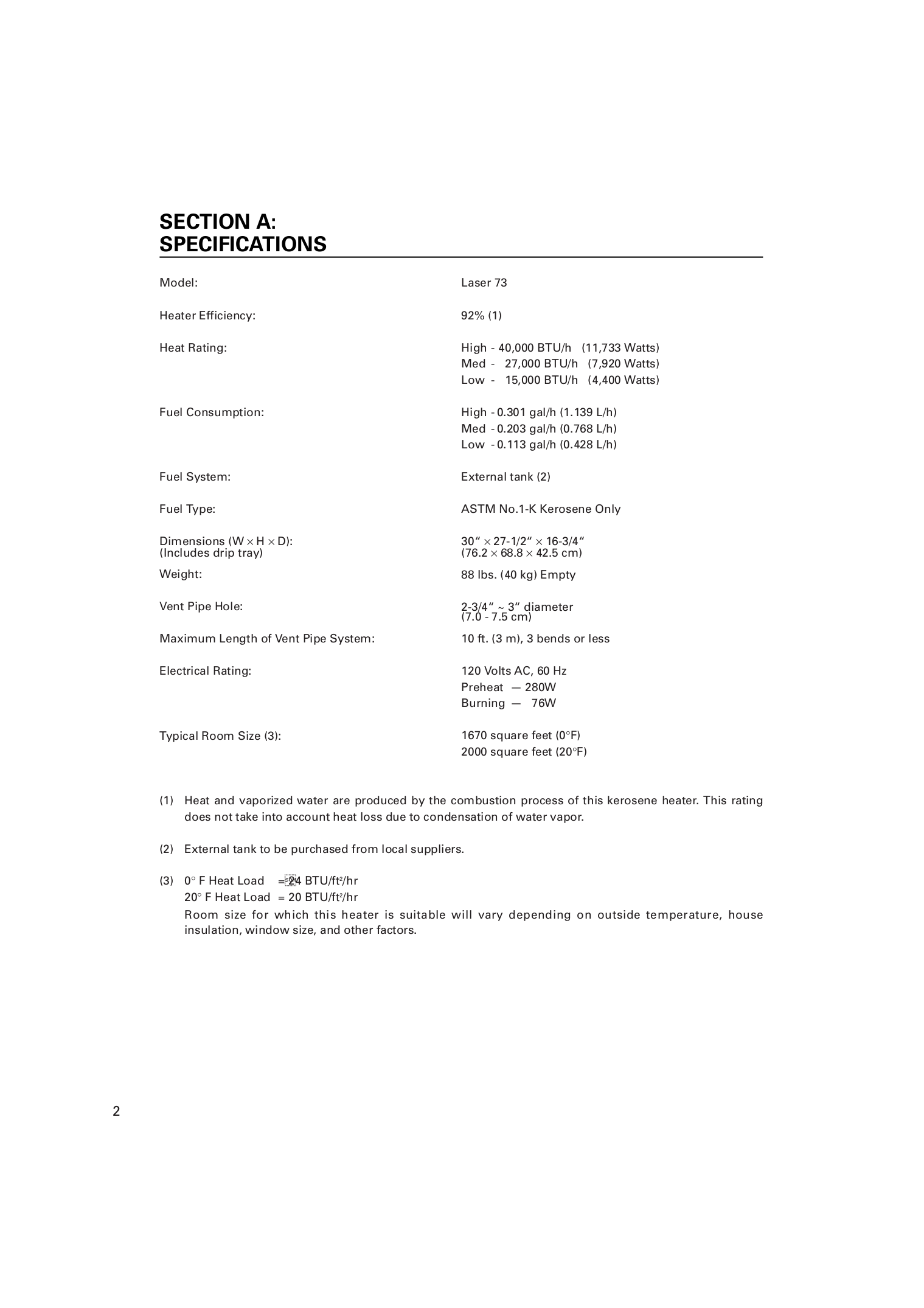 PDF manual for Toyotomi Heating Cooling and Air Laser 73 Type I
