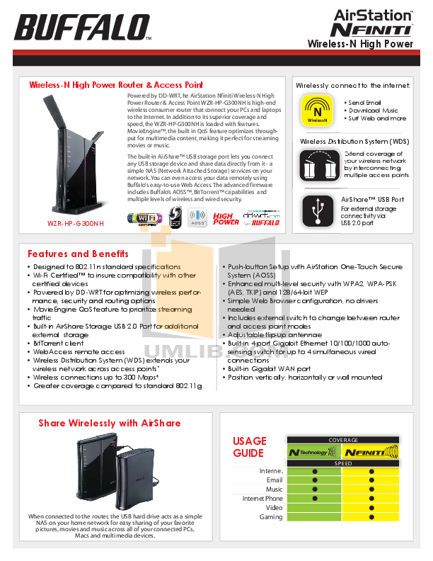 Pdf Manual For Buffalo Wireless Router Wzr Hp G300nh