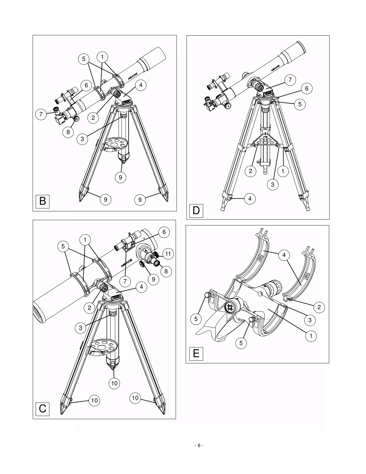 PDF manual for Meade Telescope Telestar NGC60