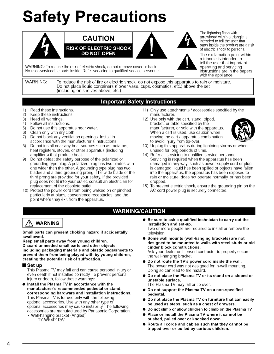 PDF manual for Panasonic TV Viera TC-P50C2