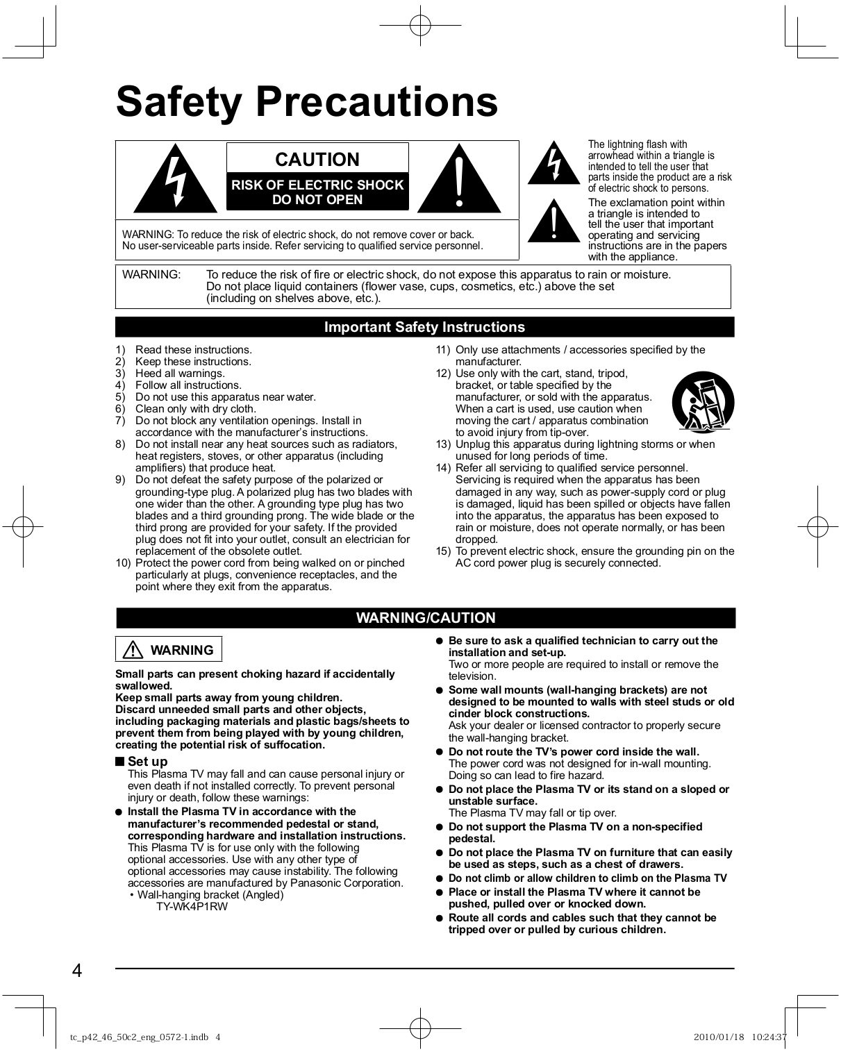 PDF manual for Panasonic TV Viera TC-P50C2