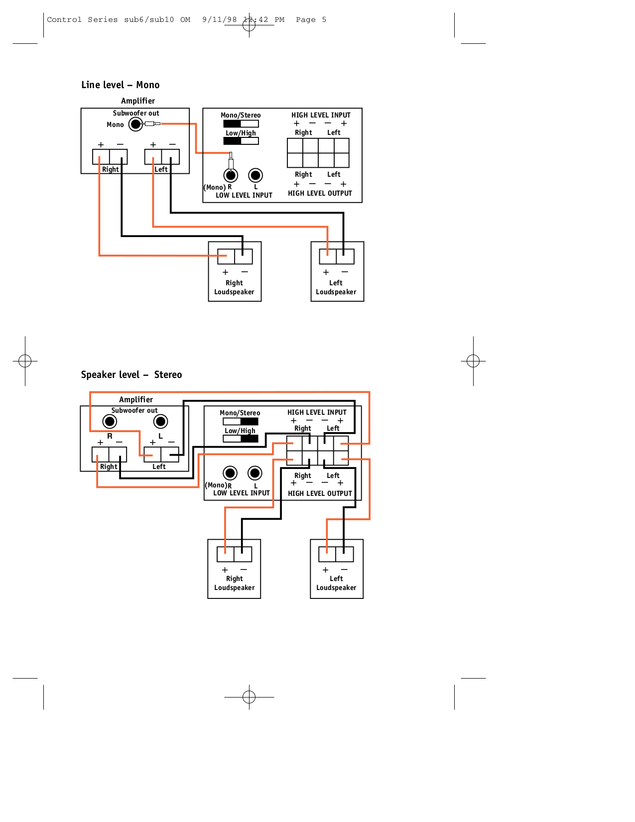 PDF manual for JBL Subwoofer BALBOASUB10