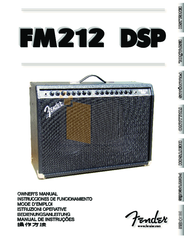 Download free pdf for Fender FM212R Amp manual