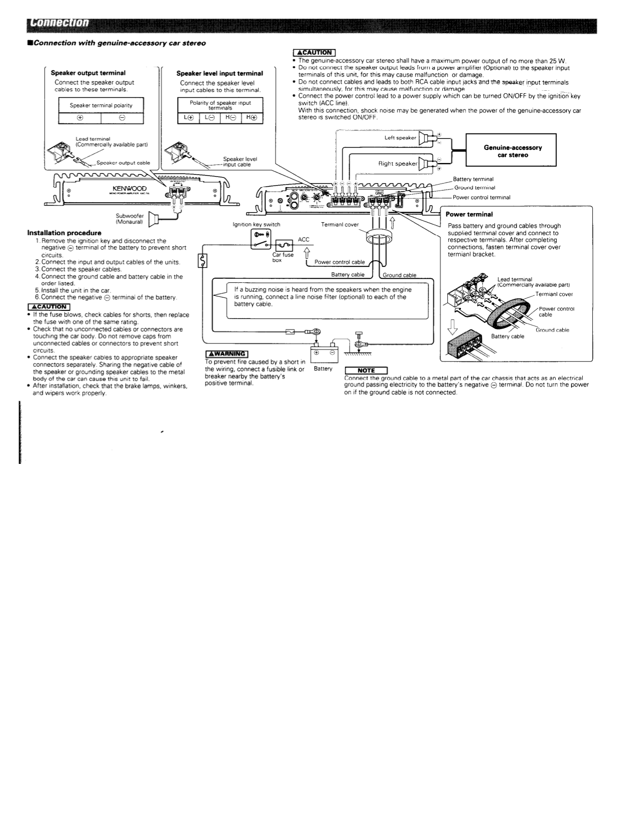 PDF manual for Kenwood Amp KAC-716