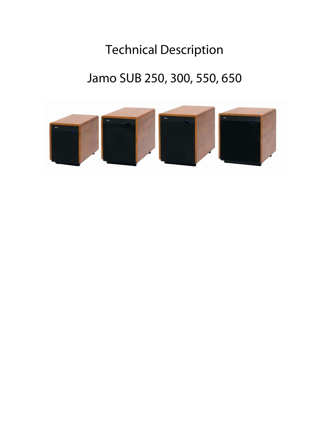 Download free pdf for Jamo SUB 650 Subwoofer manual