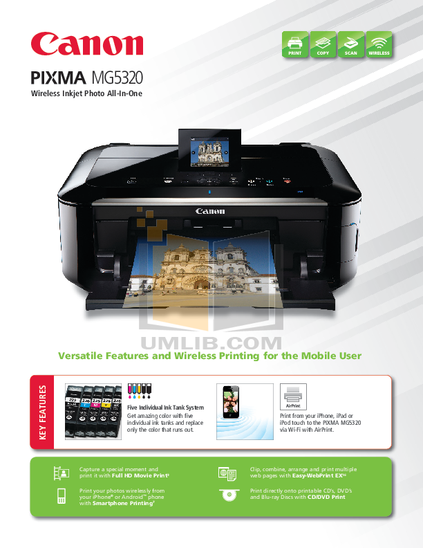 PDF manual for Canon Multifunction Printer PIXMA MG5320
