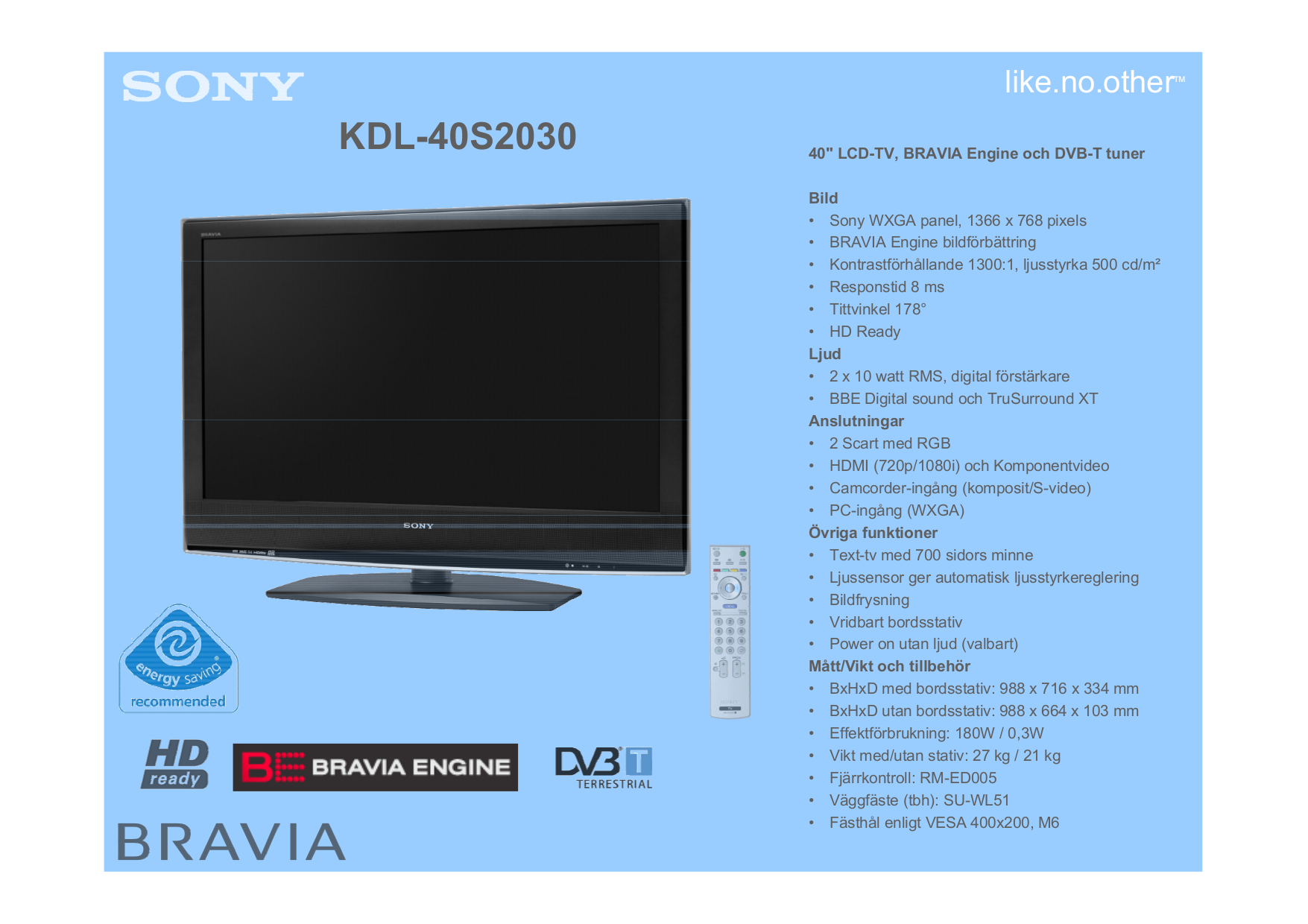 Коды телевизора сони. Телевизор сони бравиа КДЛ 40. Телевизор Sony Bravia KDL 40s2030. Телевизор сони бравиа характеристики. Плазменный Sony Bravia 40 дюймов технические характеристики.
