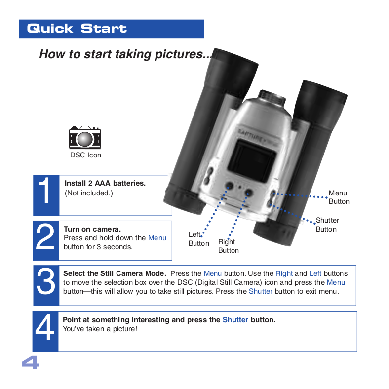 PDF Manual For Meade Binocular CaptureView 8x30