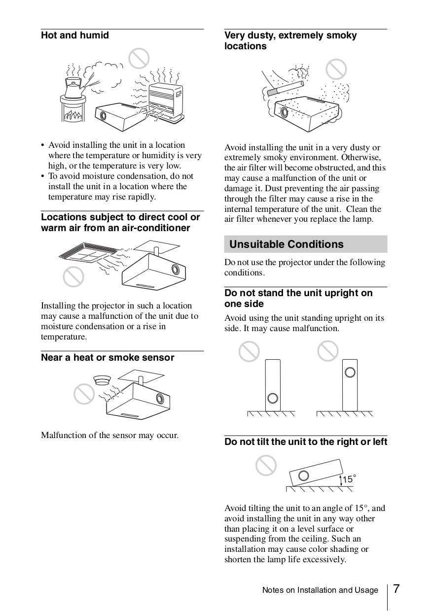 PDF manual for Sony Projector VPLEX7