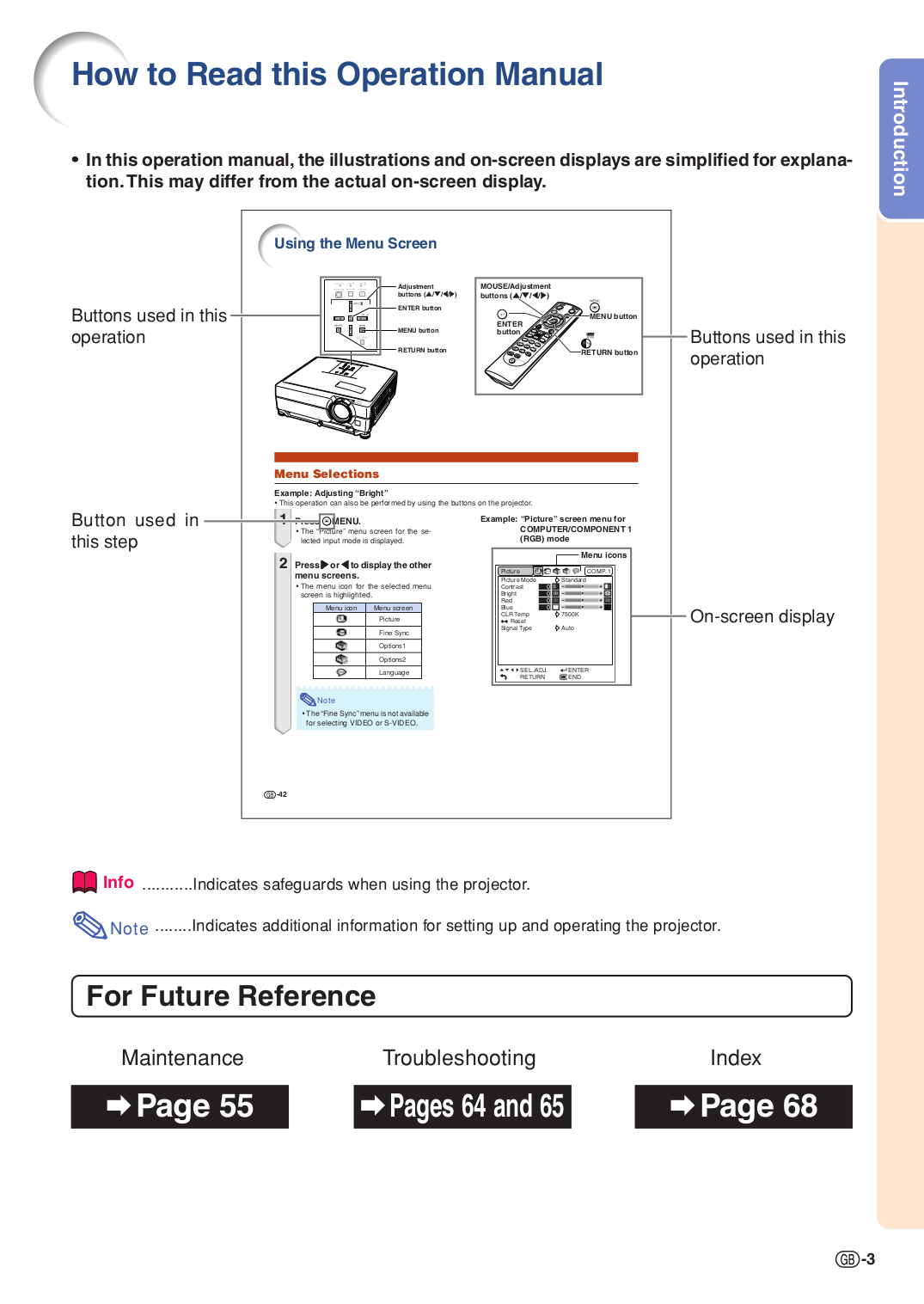 PDF manual for Sharp Projector Notevision XG-C335X