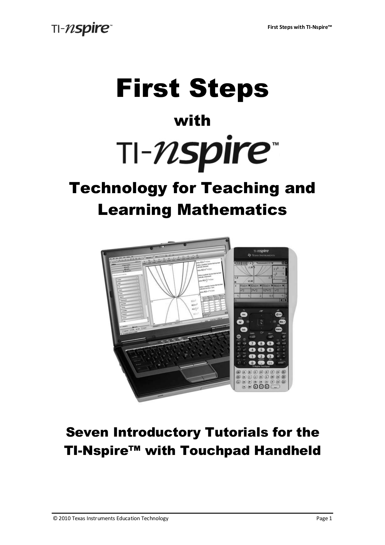 pdf for TI Calculator TI-NSPIRE manual