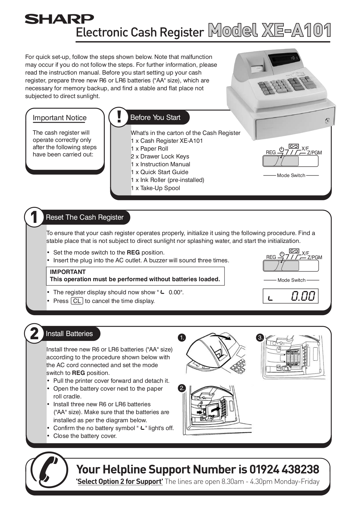PDF manual for Sharp Other XE-A101 Cash Register