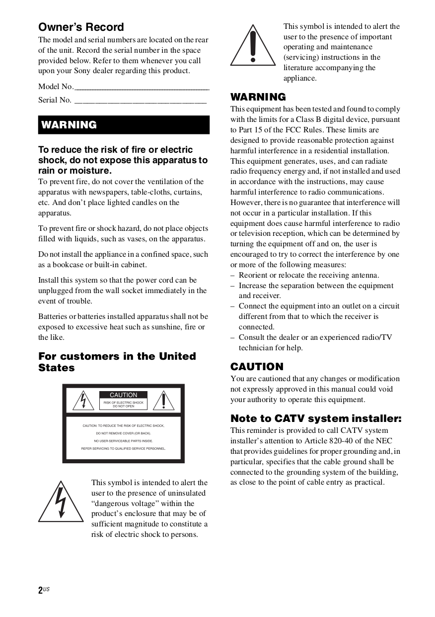 PDF manual for Sony Receiver STR-DG720