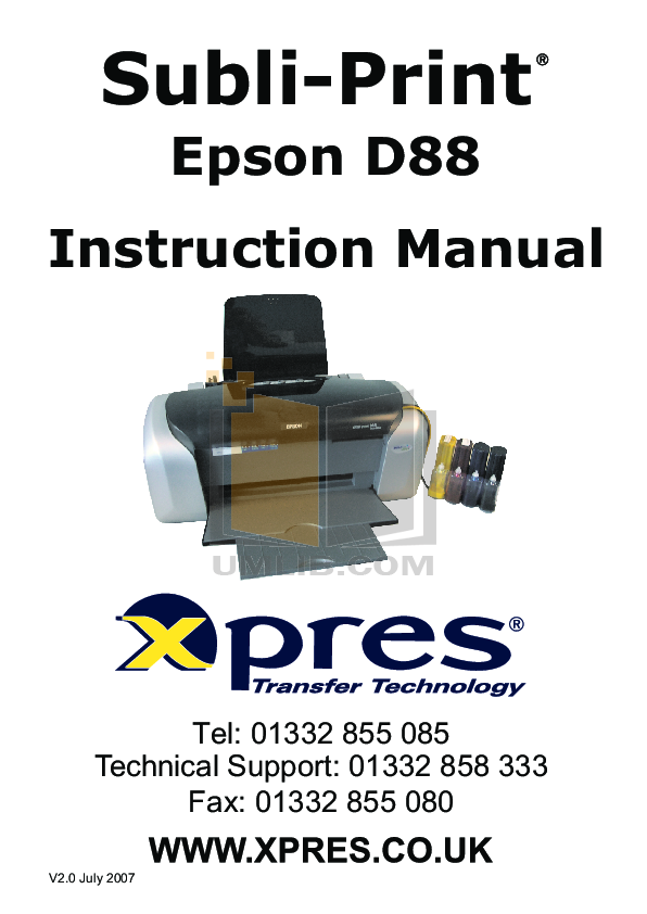 Download Free Pdf For Epson Stylus D88 Printer Manual 6139