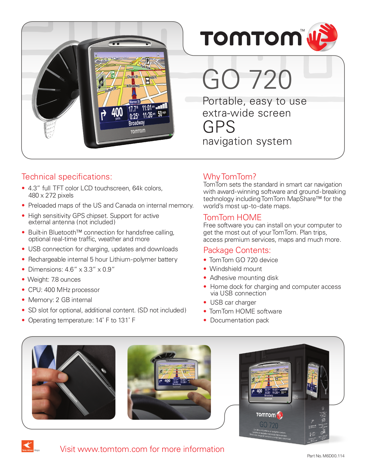 PDF manual for TomTom GPS Go 720