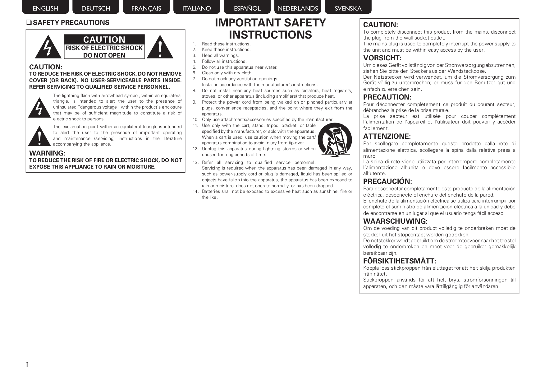 PDF manual for Marantz Receiver NR1402