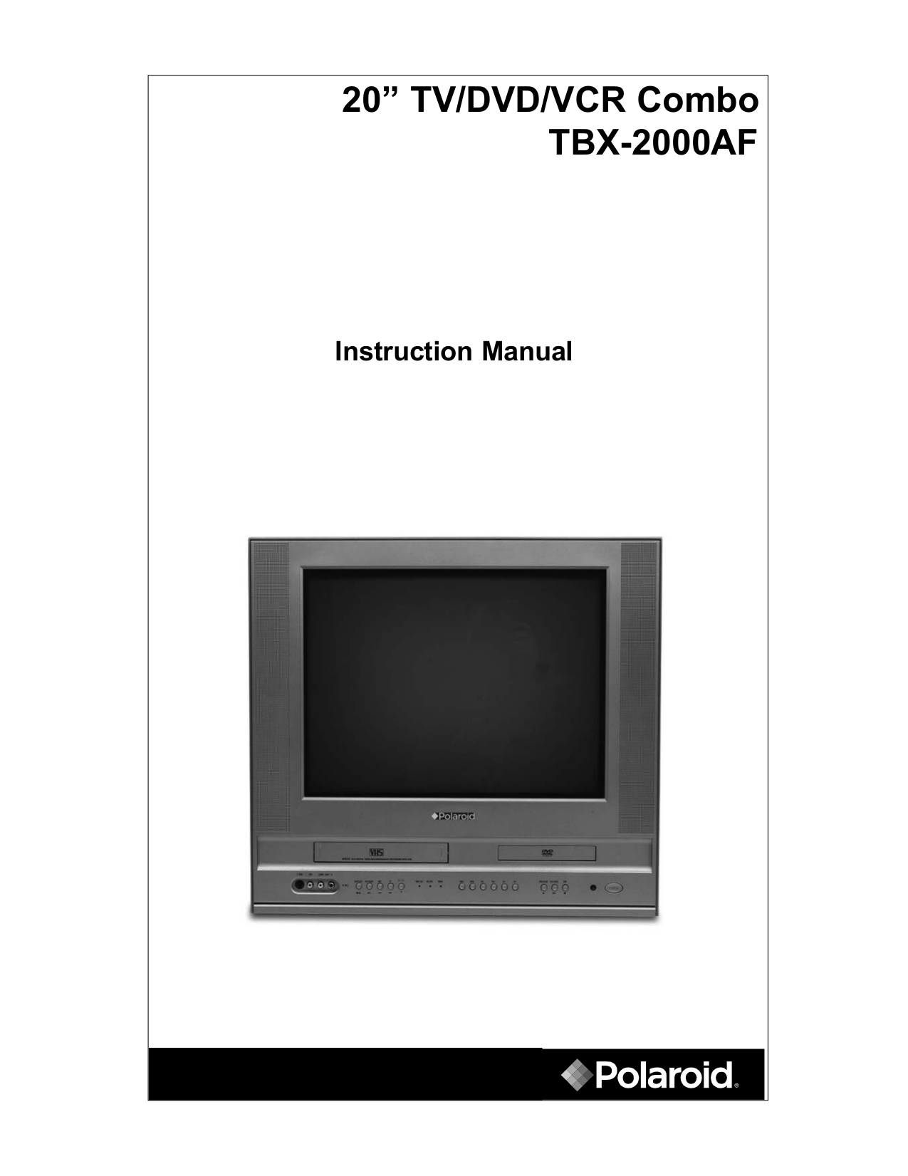 PDF manual for Polaroid TV TBX-2000AF