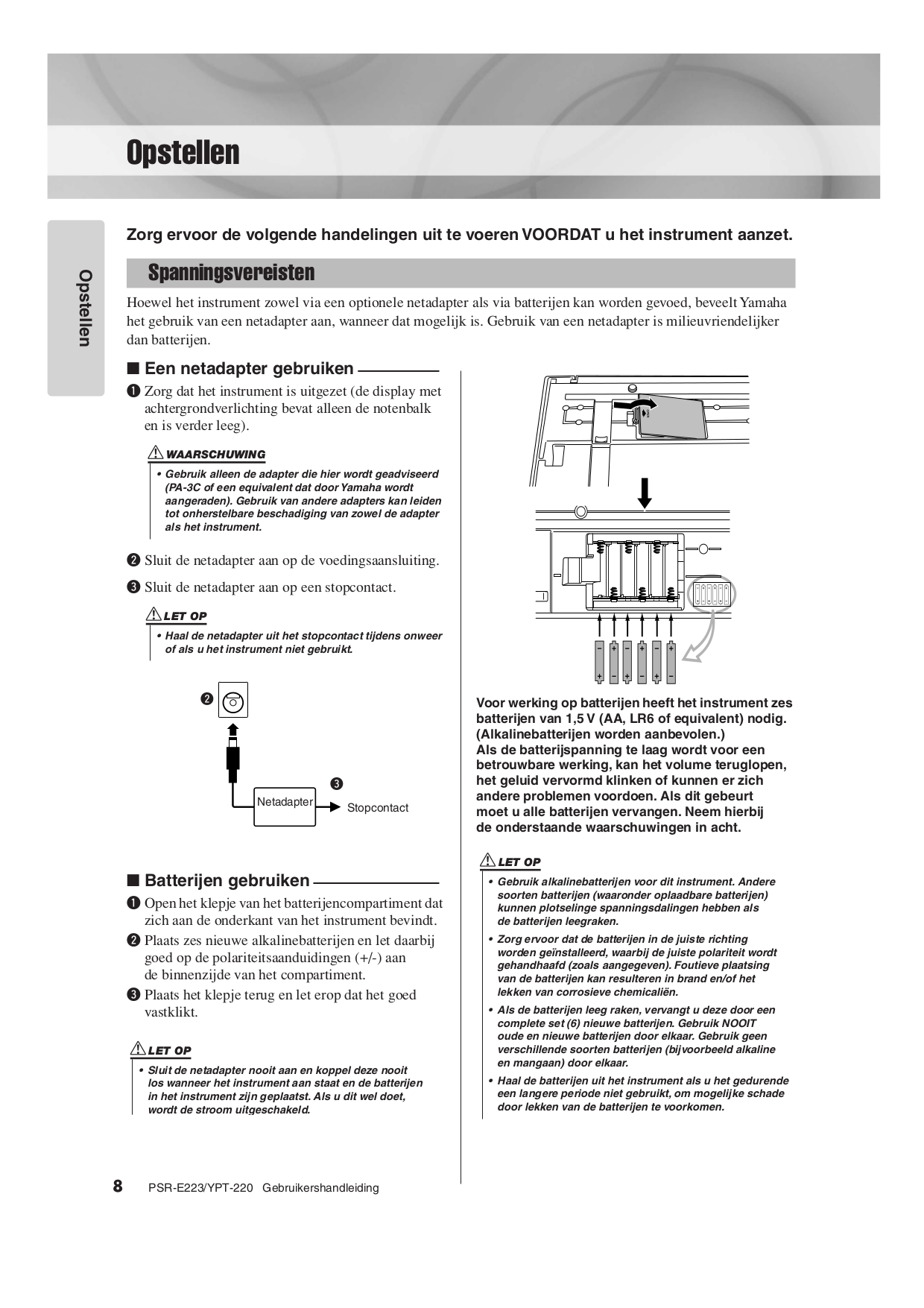 PDF manual for Yamaha Music Keyboard PSR-E223