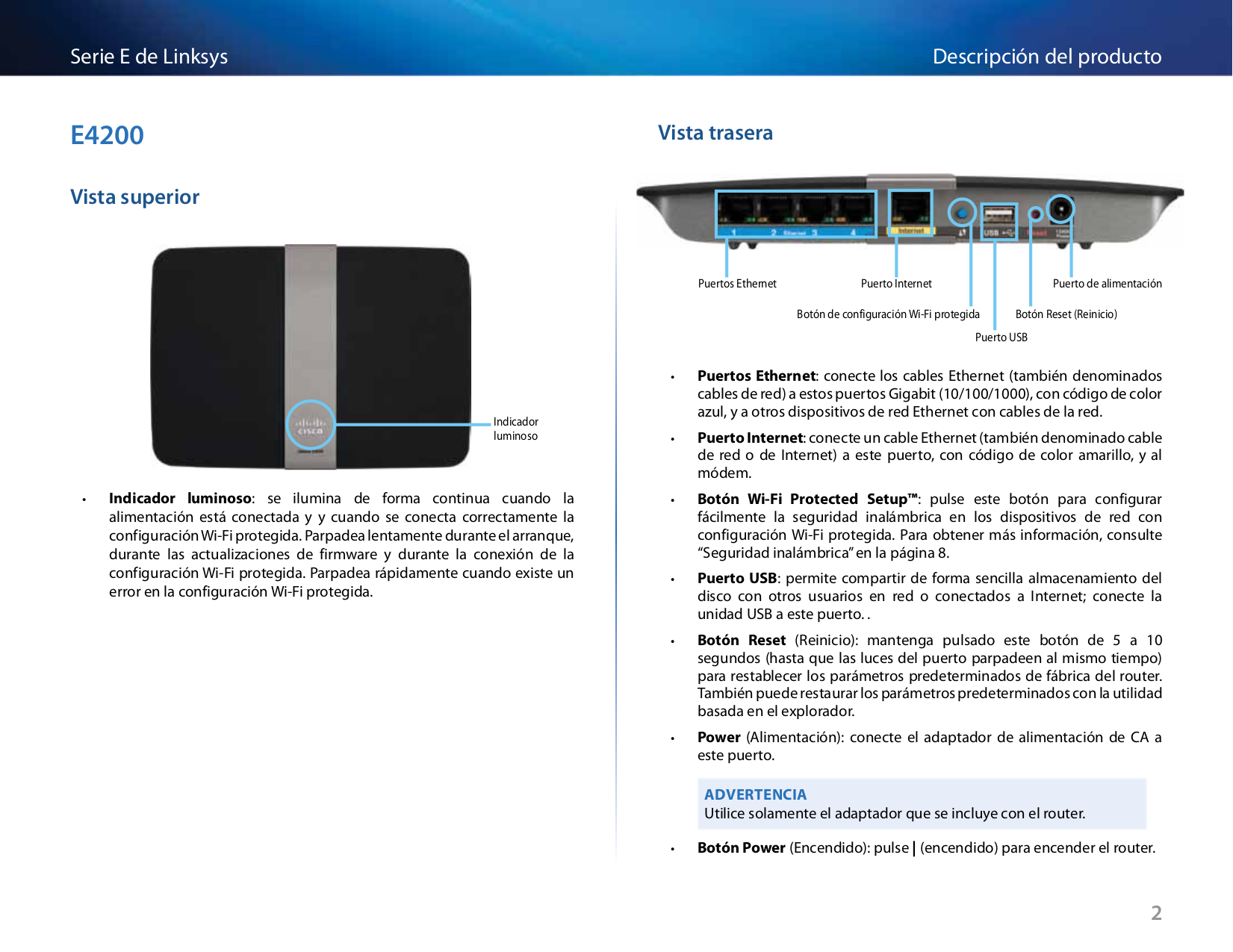 PDF manual for Linksys Wireless Router E2500