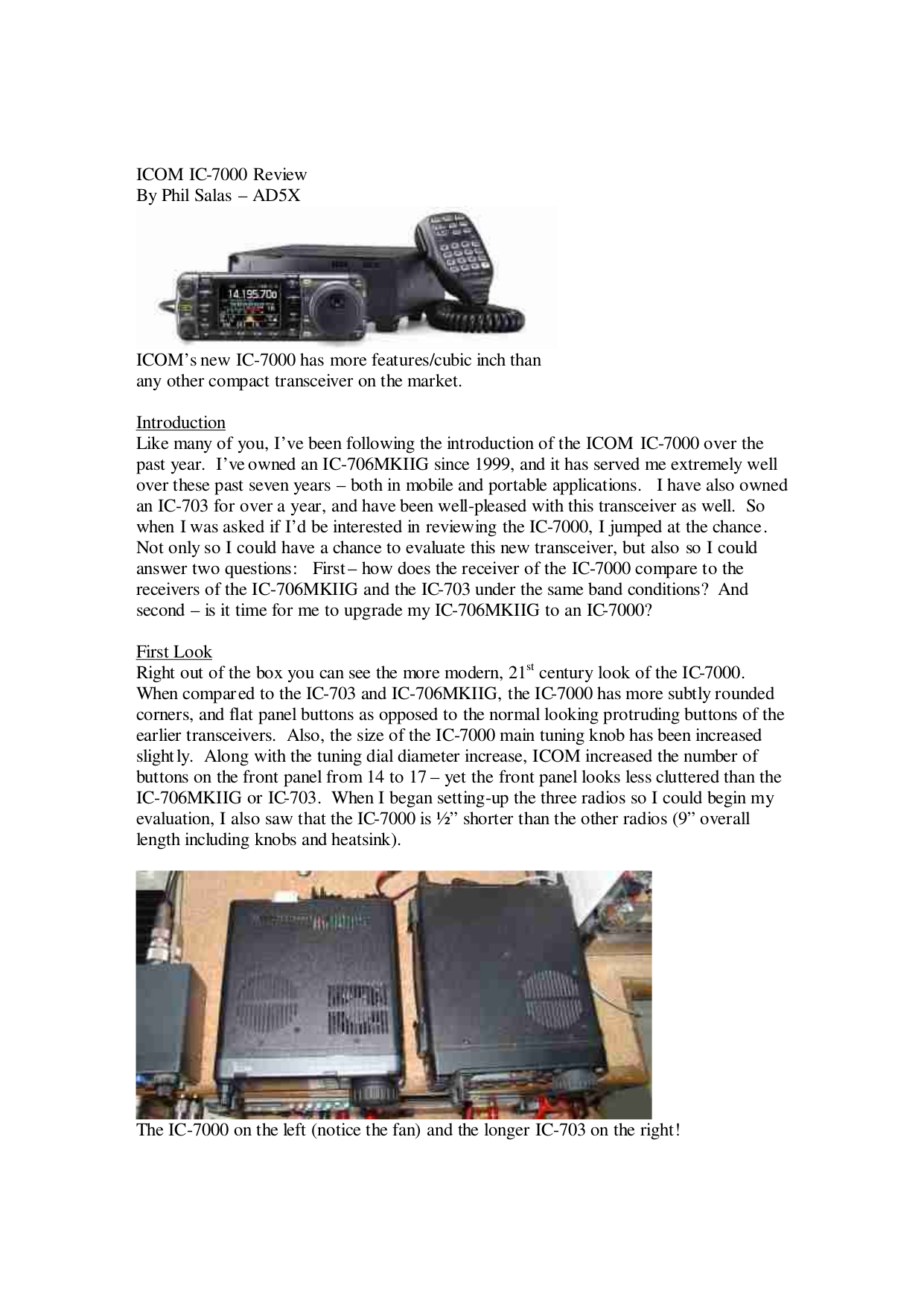 Download free pdf for IC7000 2way Radio manual