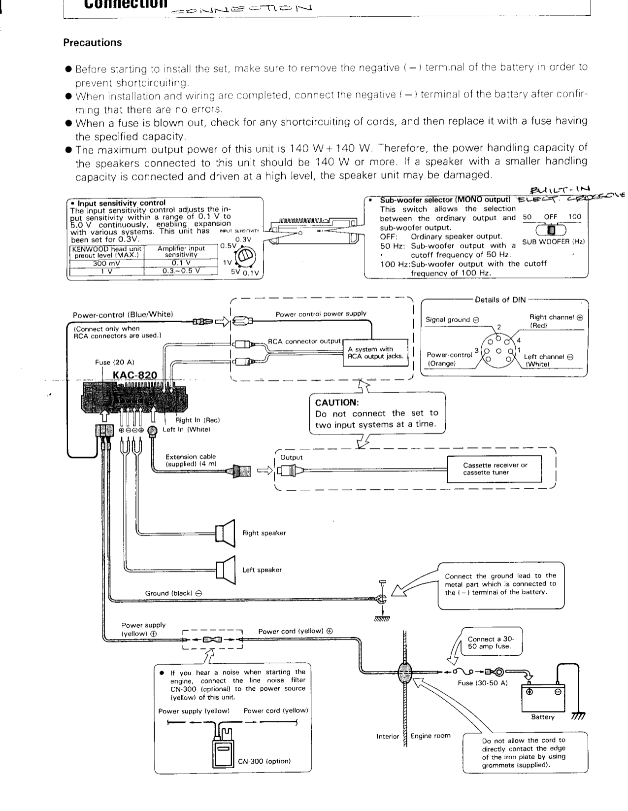 PDF Manual For Kenwood Amp KAC 820   KENWOOD,KAC 820,HIGGFDA.PDF 2 