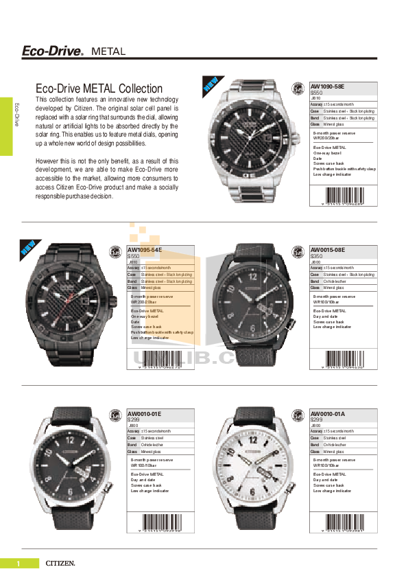 Pdf Manual For Citizen Watch Eco Drive Wr100 Bm6542 56p