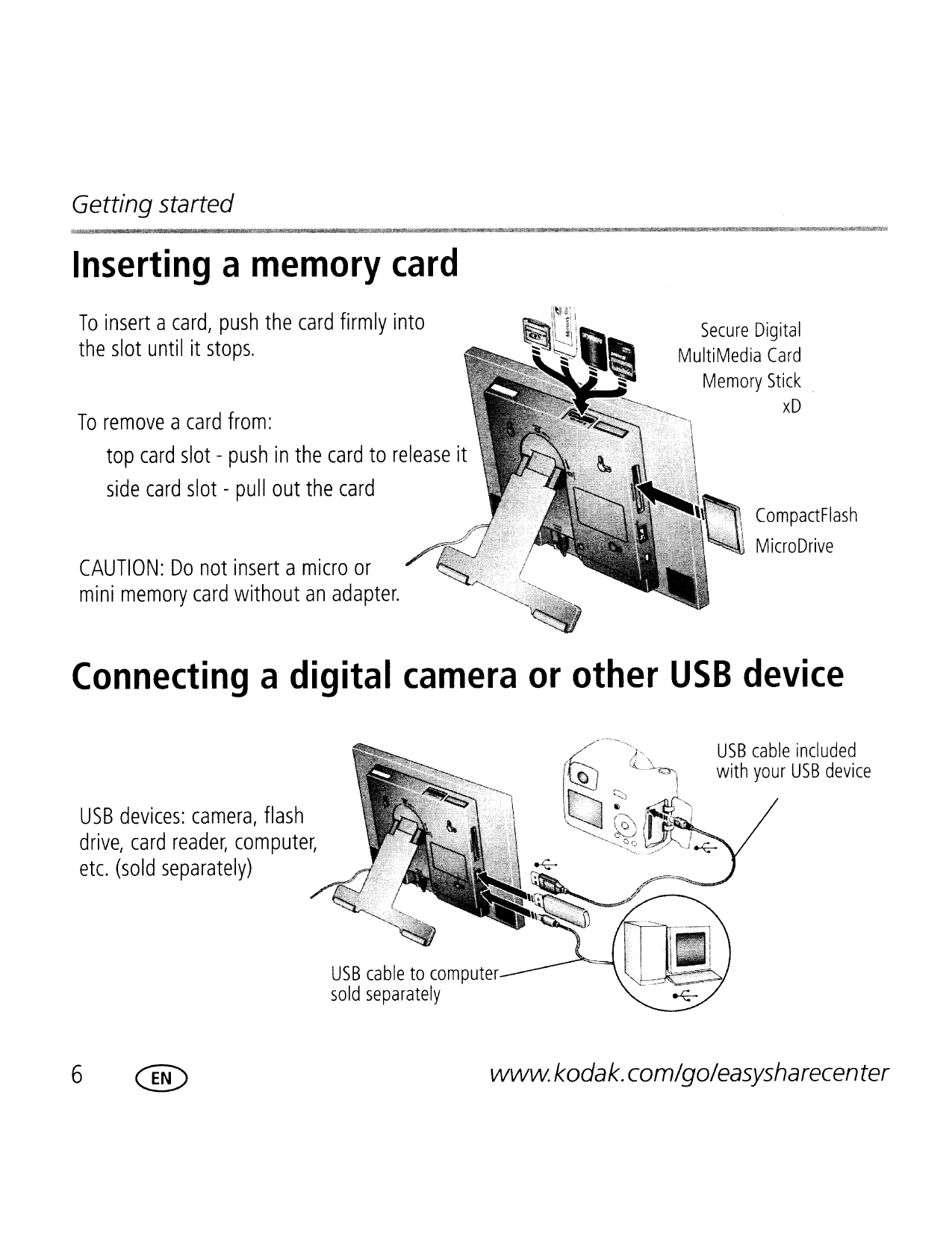 PDF manual for Kodak Digital Photo Frame EasyShare M820