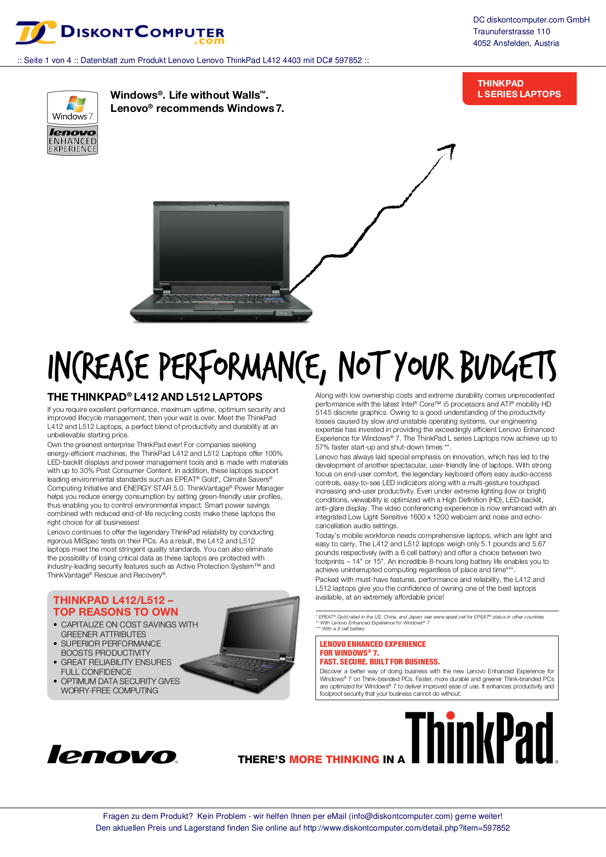 PDF manual for Lenovo Laptop ThinkPad L412 4403