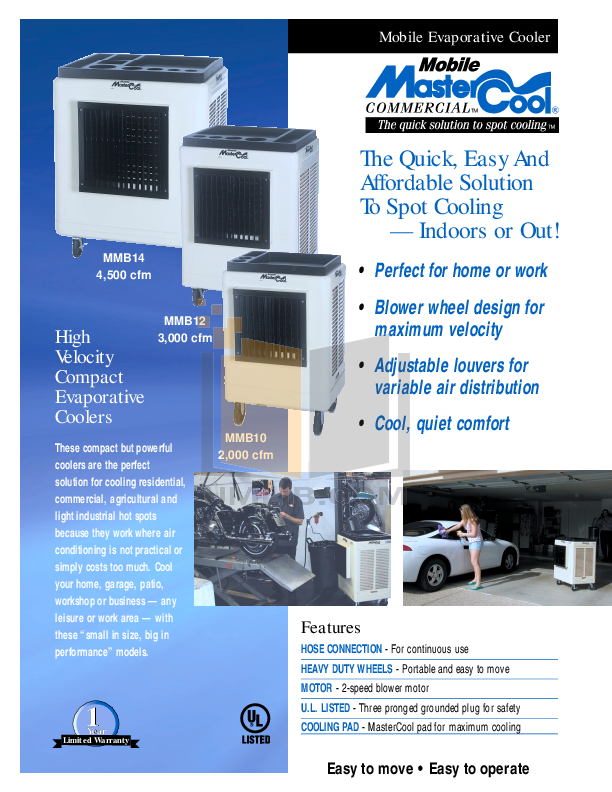 Download free pdf for Adobeair MasterCool MMB10 Air Conditioner manual