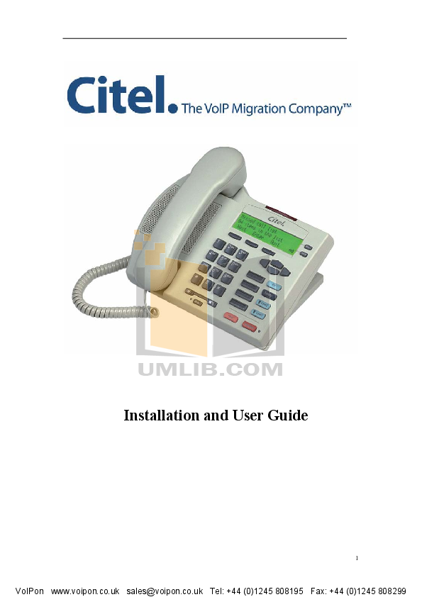 pdf for Citel Other Portico TVA-P Adapter manual