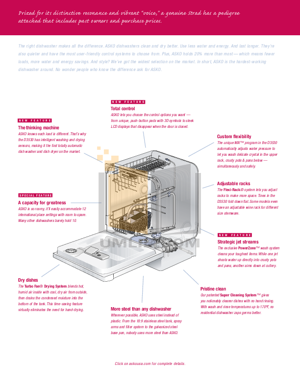 PDF manual for Asko Dishwasher D3530