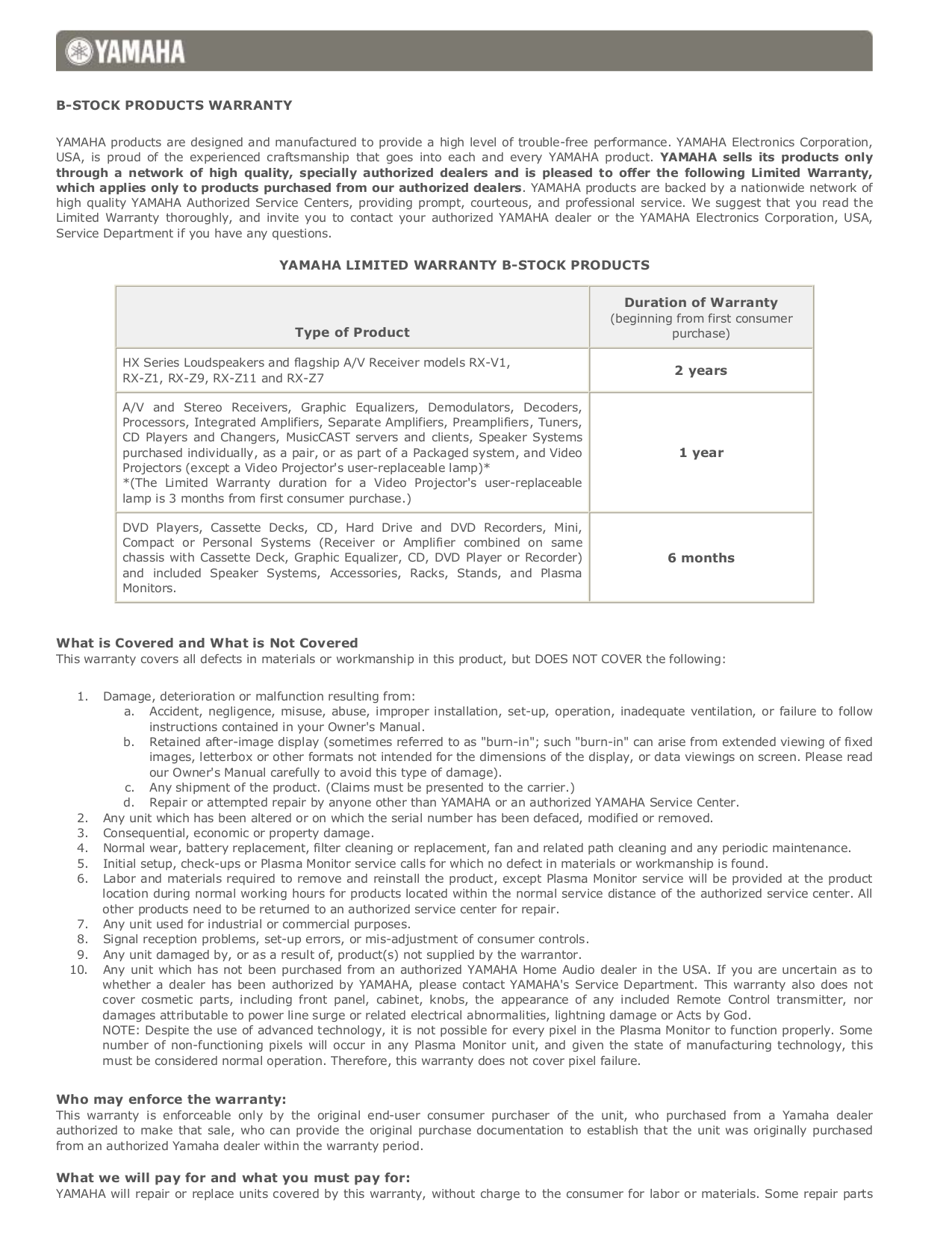 Download free pdf for Yamaha RX-V371 Receiver manual