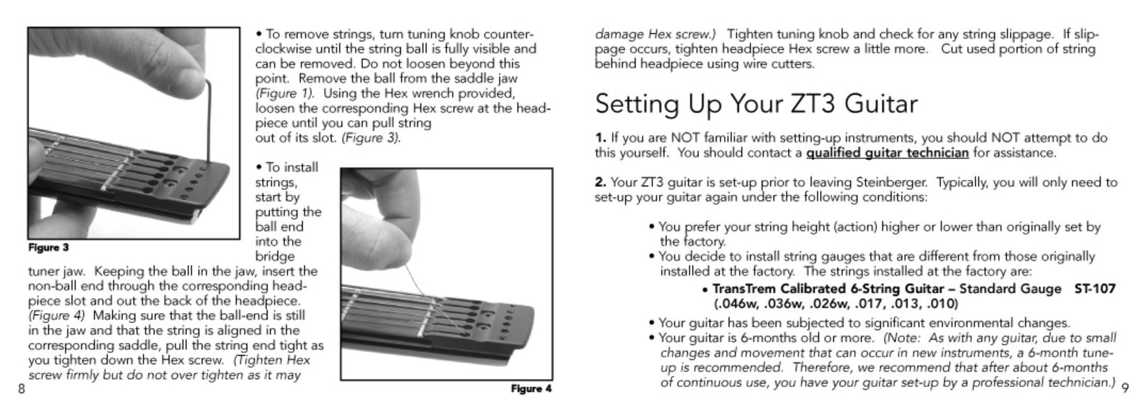PDF manual for Steinberger Guitar ZT3