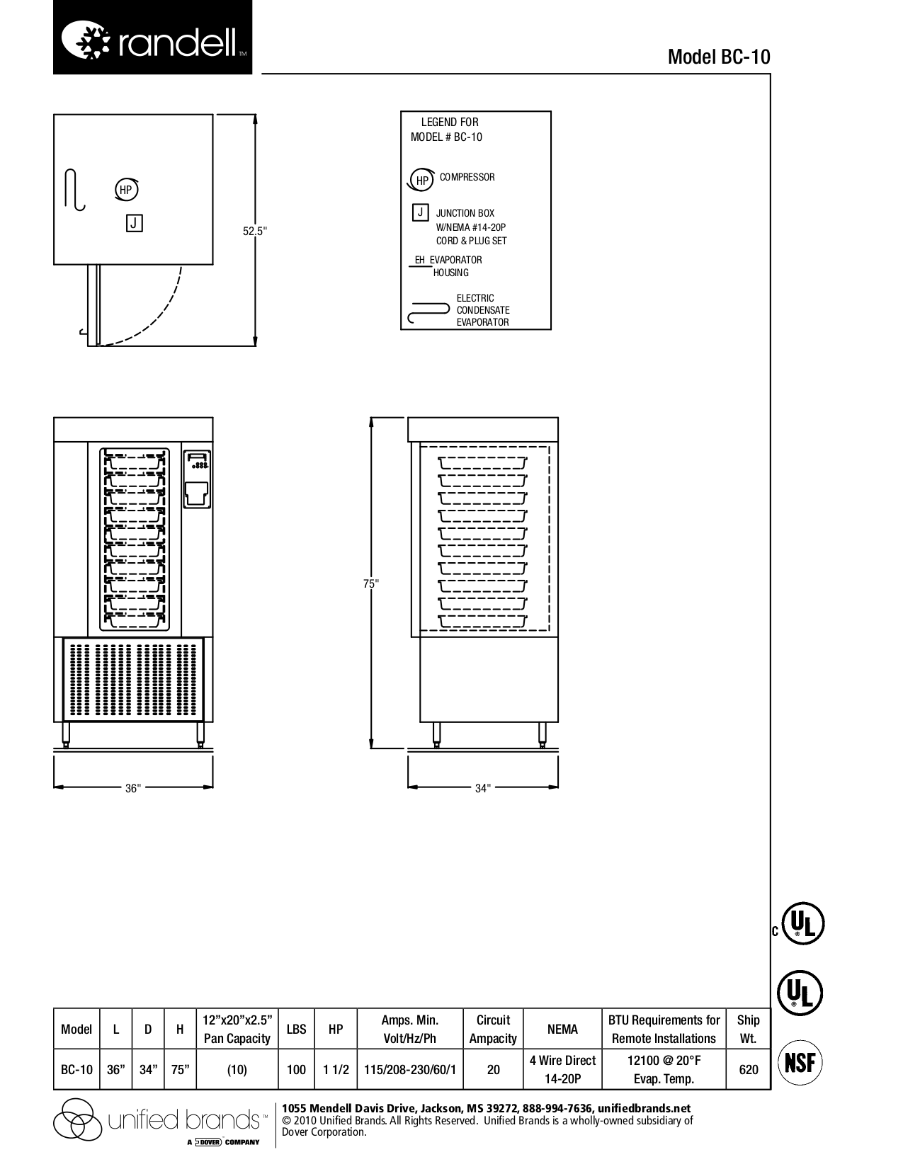 PDF manual for Randell Refrigerator 2010M