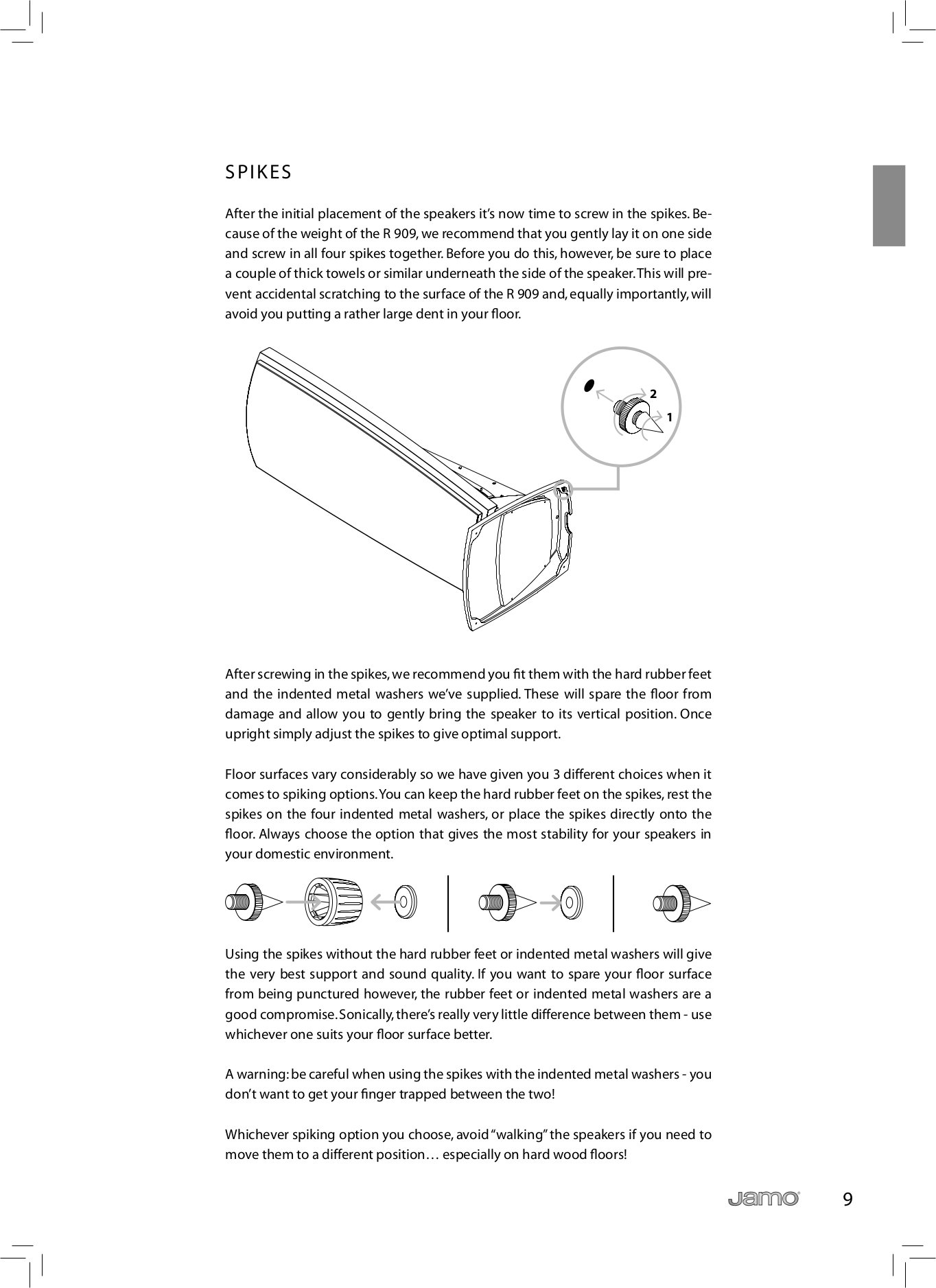 PDF manual for Jamo Speaker R 909