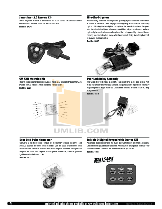 PDF manual for DEI Other Clifford BlackJax 5 Car Alarms