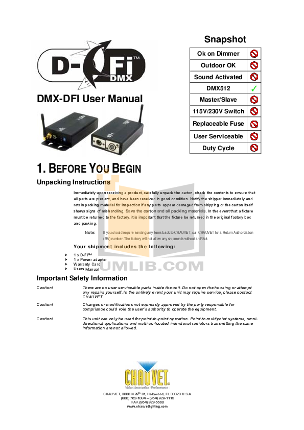 Chinly Wireless Dmx Manual