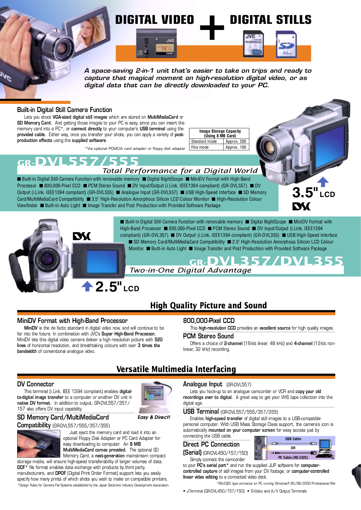 PDF manual for JVC Camcorders GRDVL150EG