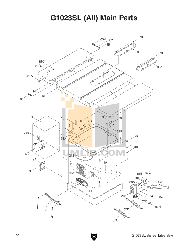 PDF manual for Grizzly Other G1023SLWX Table Saw