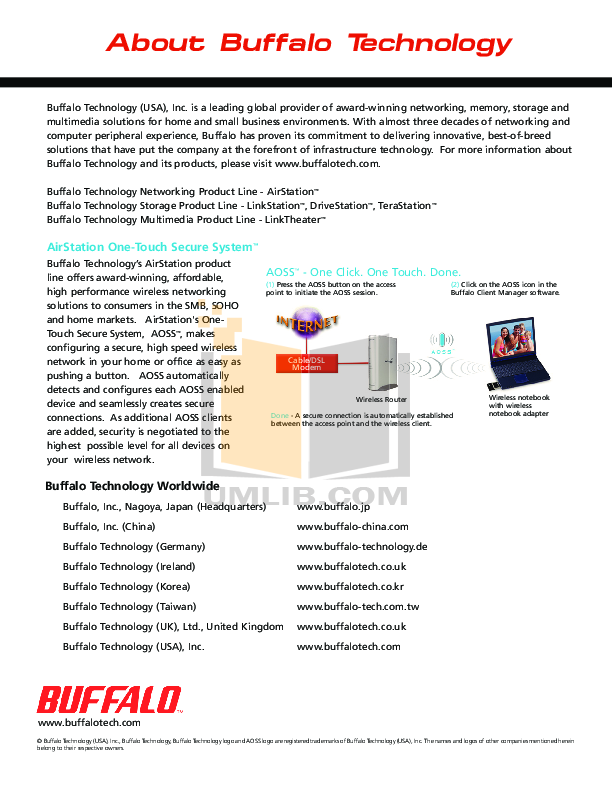 Pdf Manual For Buffalo Wireless Router Wzr Rs G54