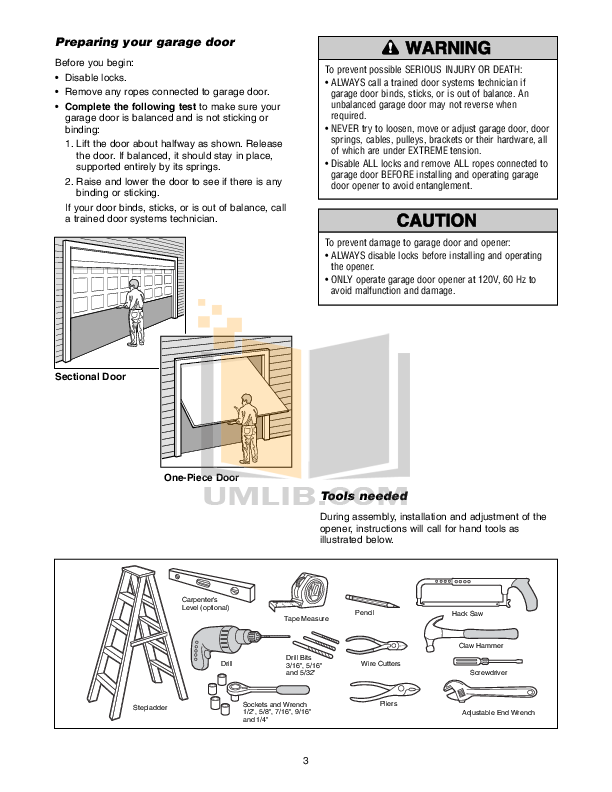 PDF manual for Chamberlain Other Power Drive PD212 Garage Door Openers