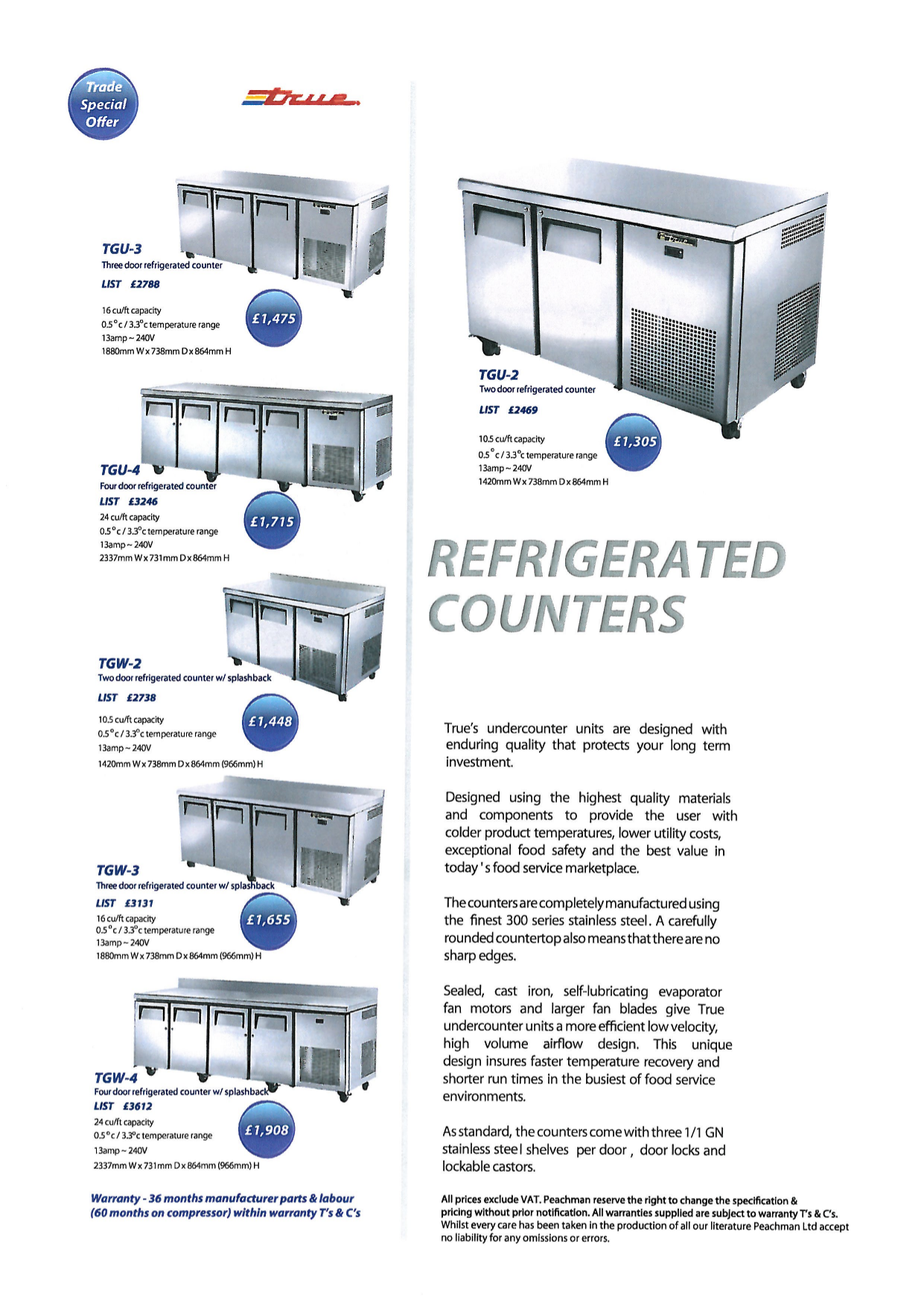 PDF manual for True Refrigerator T49