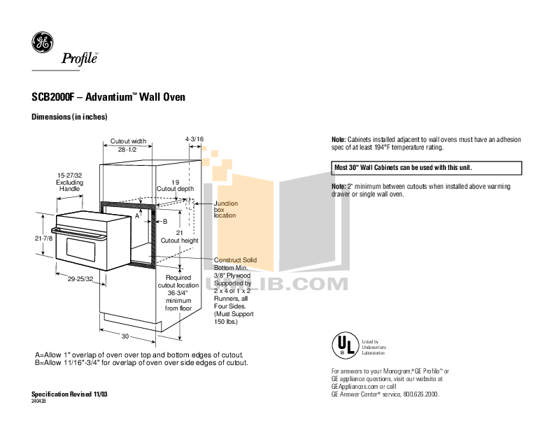 Download free pdf for GE Profile Advantium SCB2000F Oven manual
