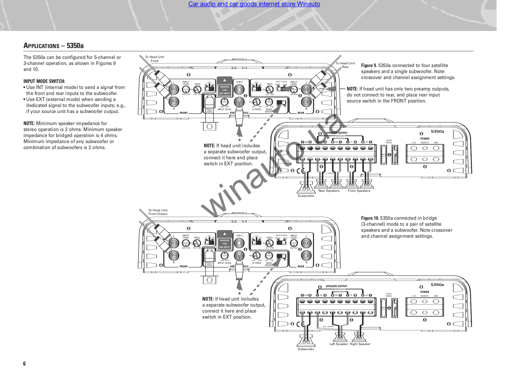 PDF manual for Infinity Car Amplifier Reference 5350A