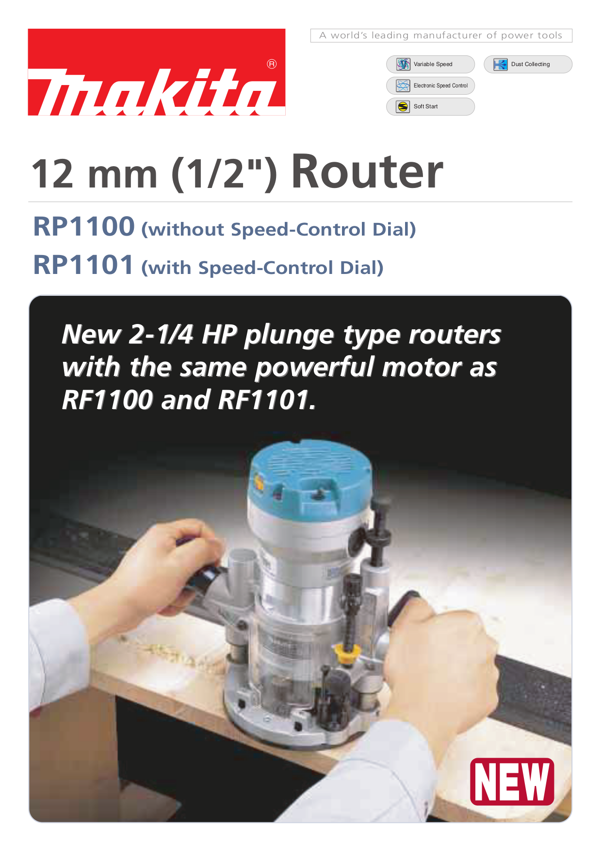 Download free pdf for Makita RF1100 Plunge Router Other manual