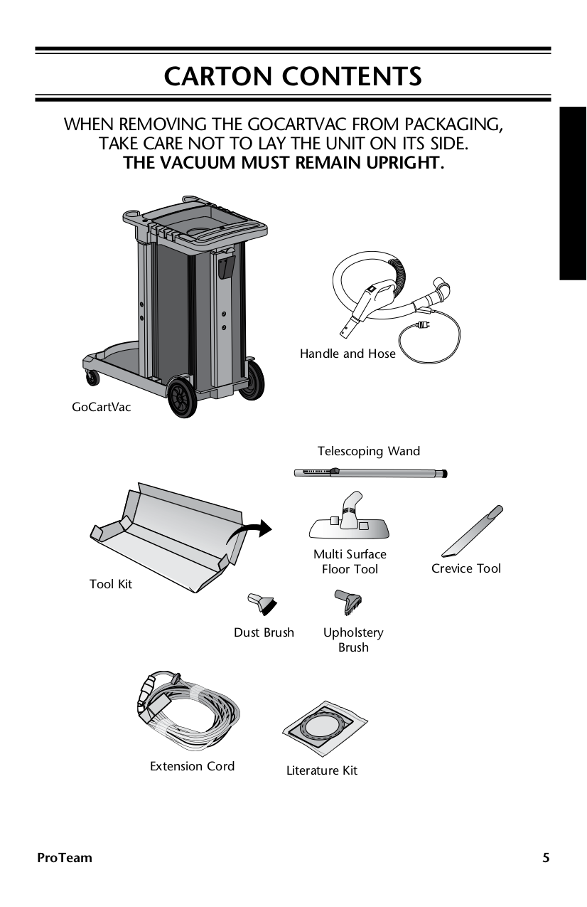 PDF manual for ProTeam Vacuum GoCartVac