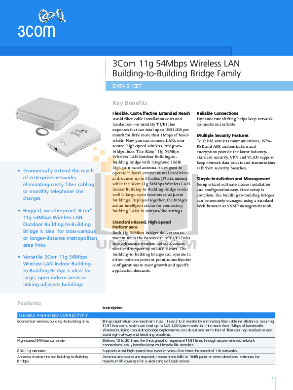 Download free pdf for OfficeConnect 3CR1670891 Switch manual