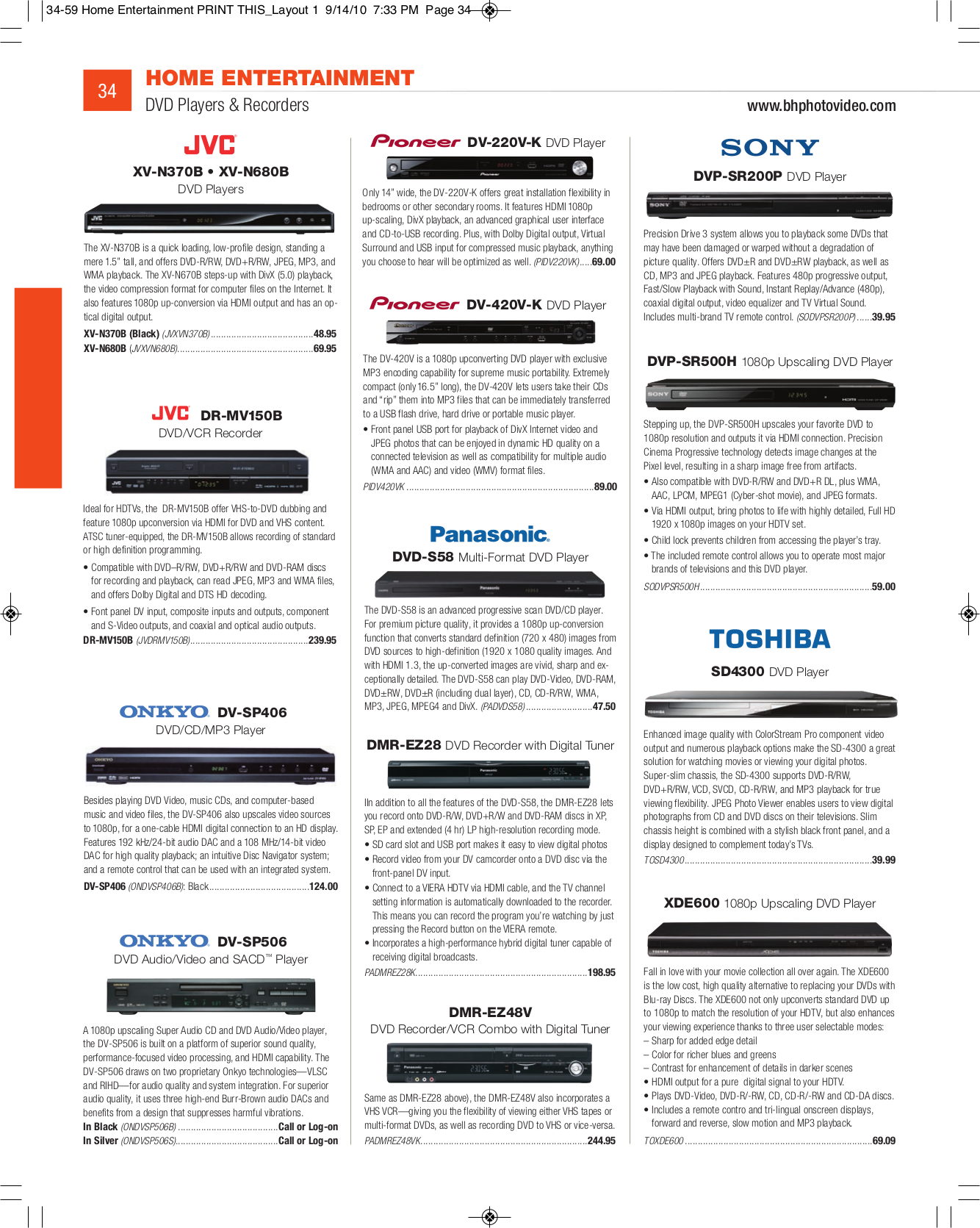 PDF Manual For Sony Home Theater BRAVIA DAV-DZ170