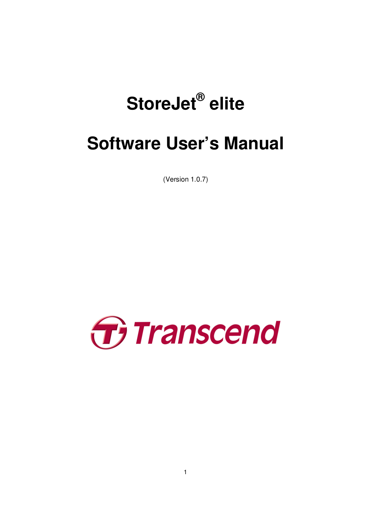 pdf for Transcend Storage StoreJet 35T 1TB manual